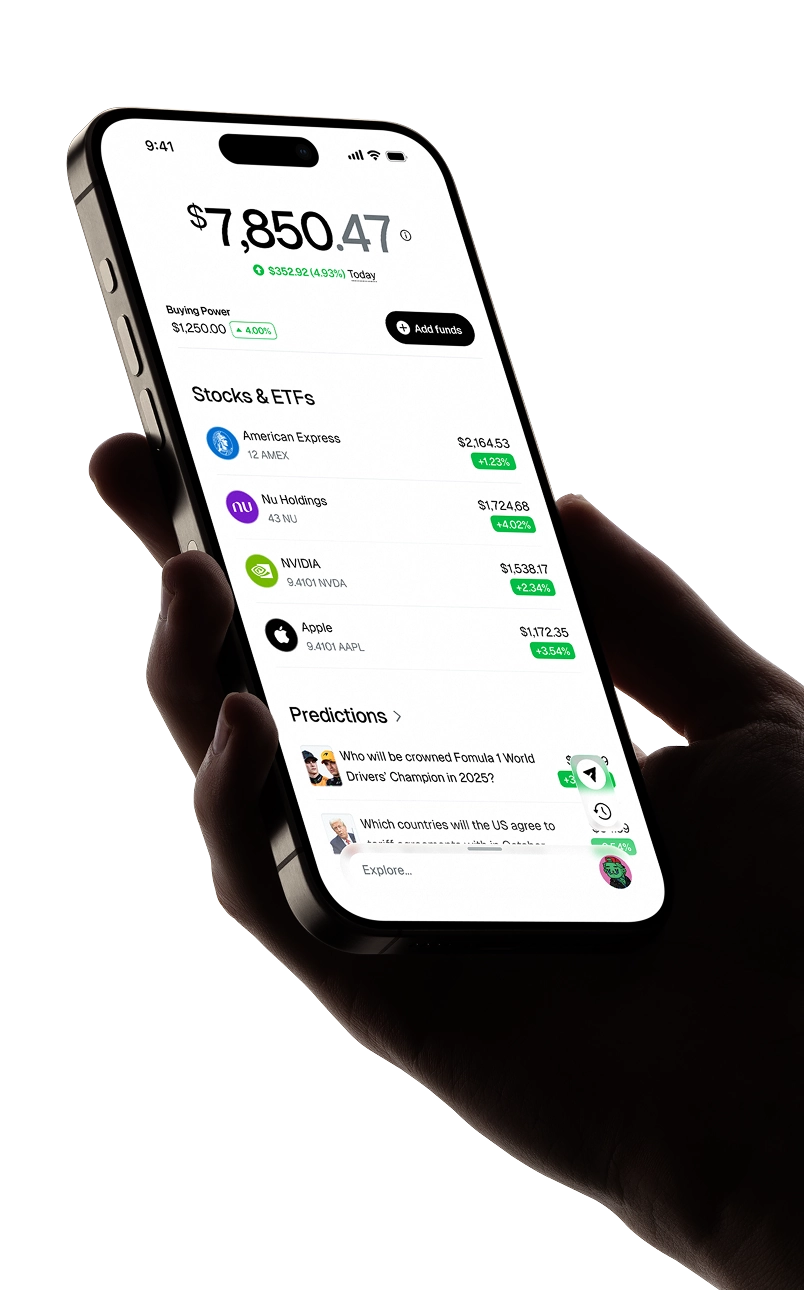 The Berry app on an iPhone, showing a stocks and ETFs portfolio